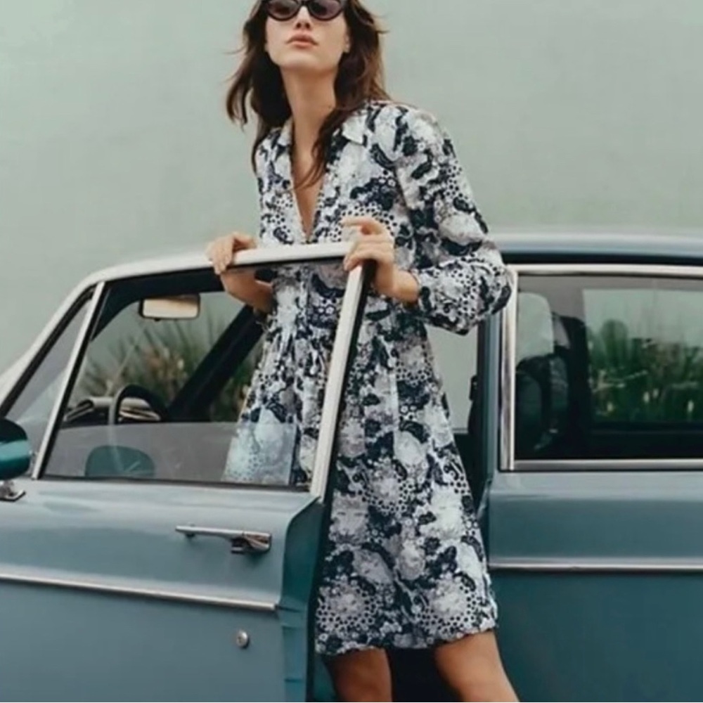 Anthropologie 34 of 52 Conversations Colloquial Faces Shirt Dress Size 10